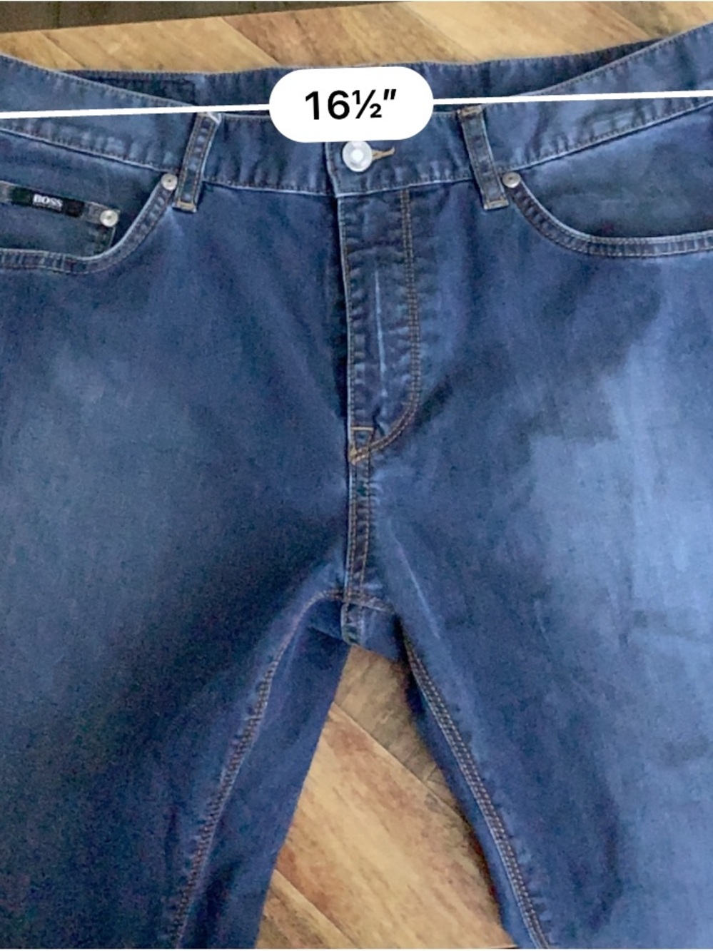 Hugo Boss BOSS Maine Mens Jeans 34x32 Blue Regular Fit Comfort Stretch Denim - Picture 15 of 16